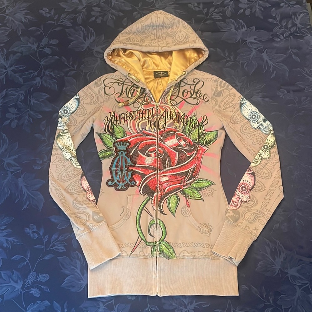 “With Love” 👑 Christian Audigier hoodie XS